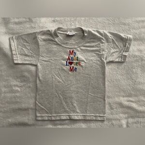 My Aunt Loves Me embroidered Gray T-Shirt